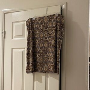 Studio M -Geometric Pencil Skirt in Brown and Black